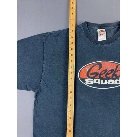Rare Vintage Y2K Geek Squad Black Faded XL Tee Humor Funny Statement Computer - Picture 7 of 7